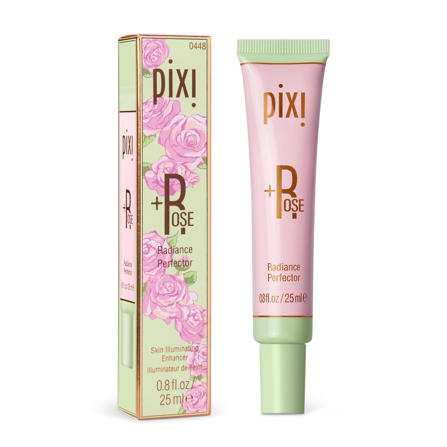 Pixi Beauty +Rose Radiance Perfector | Multitasking Brightening & Blurring Primer with Rose Water, Ceramide NP & Hyaluronic Acid | Luminous Skin Primer & Glowy Complexion Enhancer | 0.8 fl oz/ 25 ml