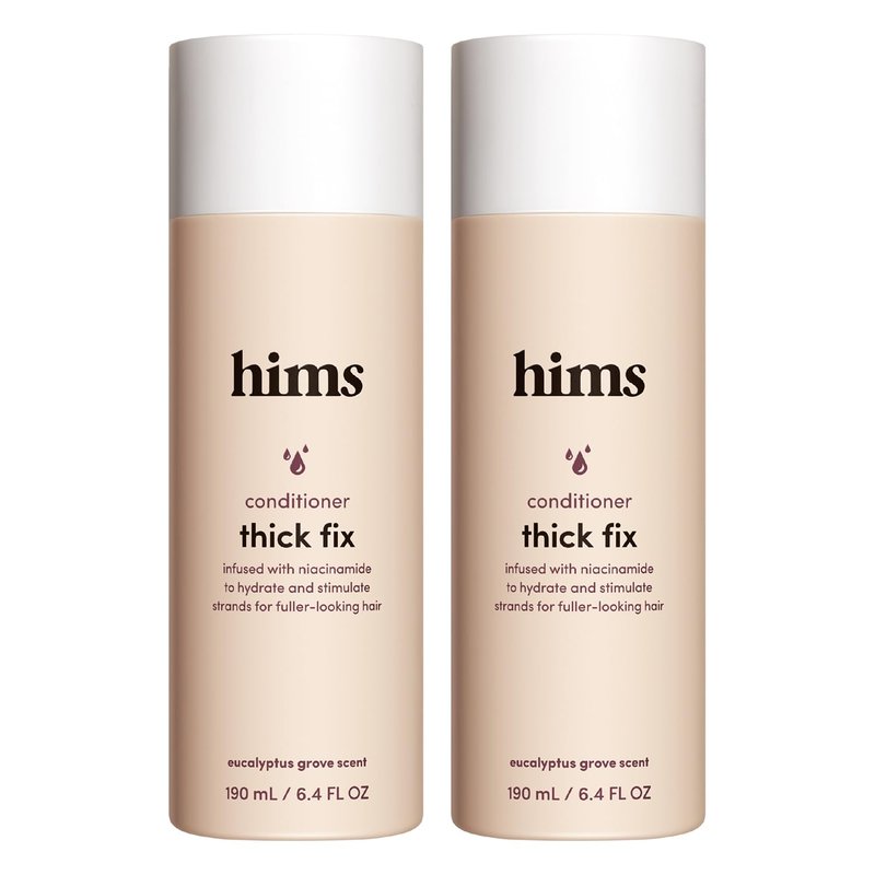 hims Thick Fix Thickening Conditioner - Made with Panthenol & Niacinamide - Lightweight, Moisturizing Conditioner - Paraben-Free, Sulfate-Free, Vegan - Eucalyptus Grove Scent - 6.4 Fl Oz, 2 Pack