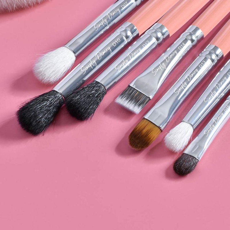 Makeup Brushes Set 16 pcs, Premium Natural Hair Blending, Blush Powder Makeup, Pink Makeup Brush Set, Deluxe Brush Set