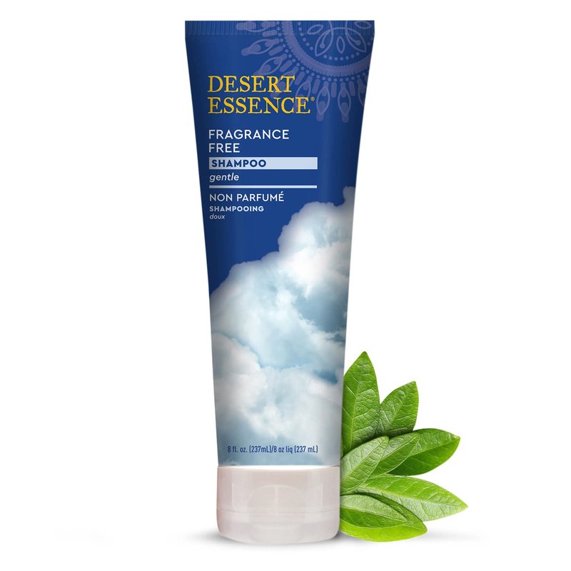 Desert Essence Fragrance-Free Shampoo - Pure & Unscented - 8 Fl Oz | Strengthens Hair with Jojoba Oil & Green Tea