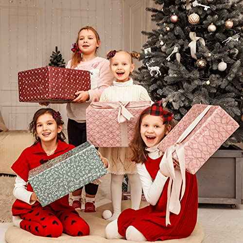 Whaline 9Pcs Christmas Buffalo Plaid Hair Bow Accessories Include Red Black Checkered Ribbon Hair Clips, Headband and Hair Scrunchies Christmas Barrette Ties for Girl Woman Teen Xmas Party Hair Gifts