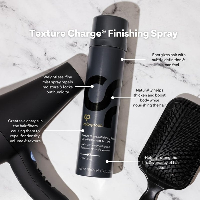 Texture Charge Finishing Spray - 7.5 Oz | Lightweight Hold for Effortless Styles