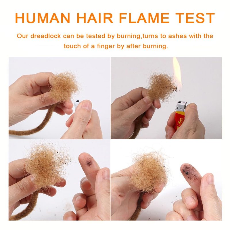 Dreadlock Extensions Human Hair 0.6cm Width 8 Inch 20 Strands, 100% Human Hair Loc Extensions, Full Handmade Locs Extensions for Men/Women, Can be Dyed Soft Dreads, #27 Blond