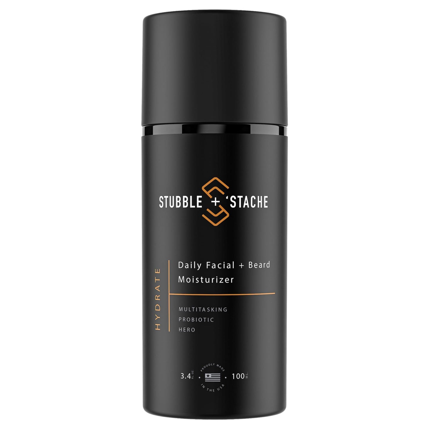 stubble & stache Face Moisturizer for Men - Anti-Aging Cream with Niacinamide, Hyaluronic Acid, Vitamin A - Hydrates Skin, Softens Facial Hair, 3.4oz