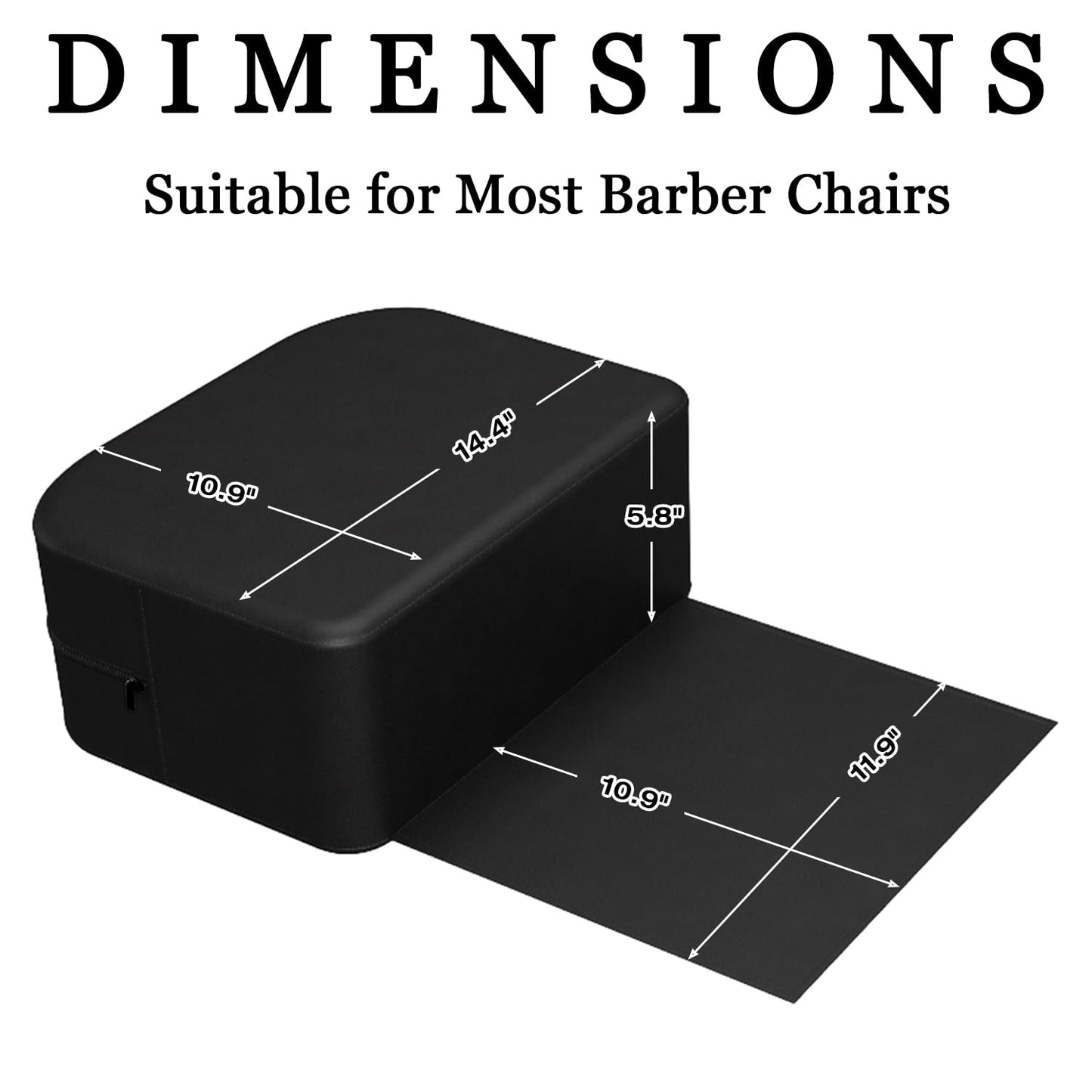 MIMWOW Salon Booster Seat for Kids, Barber Booster Seat for Salon Chair Hair Stylist, Multifunctional Booster Seat, Beauty Salon Spa Equipment, Medium Size, Black