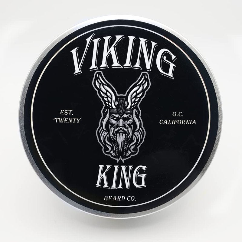 VIKING KING BEARD CO. Beard Balm - Gold (Spiced Vanilla Tobacco)- All Natural Beard Softener and Conditioner - Men's Grooming Product - 4 Ounce Tin