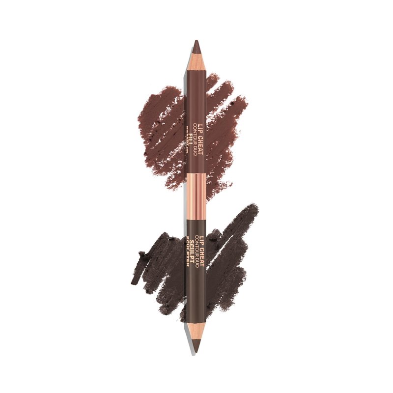 Charlotte Tilbury Lip Cheat Contour Duo - Dual-Sided Lip Liner Pencil to Sculpt & Fill for an Easy Contour Effect - Helps Prevent Lipstick Feathering - Deep