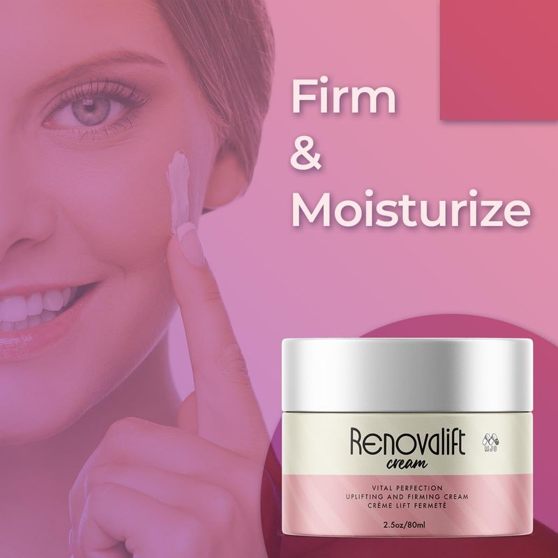 Renovalift Face Cream, Renovalift Skin Cream with All Natural Ingredients, Advanced Facial Moisturizer For Face and Neck, Premium Uplifting & Firming Crème for Women Supporting Healthy Skin (2.5 oz.)