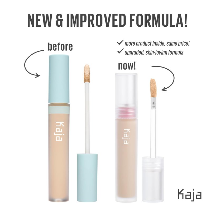 KAJA Liquid Concealer - Don't Settle 02 Banana Milk | with Aqua Ceramide, Hydrating, Buildable, Lightweight, Seamless Coverage, Dark Circles Cover Up, Under Eye, Dark Spot Corrector Makeup, 0.21 Oz