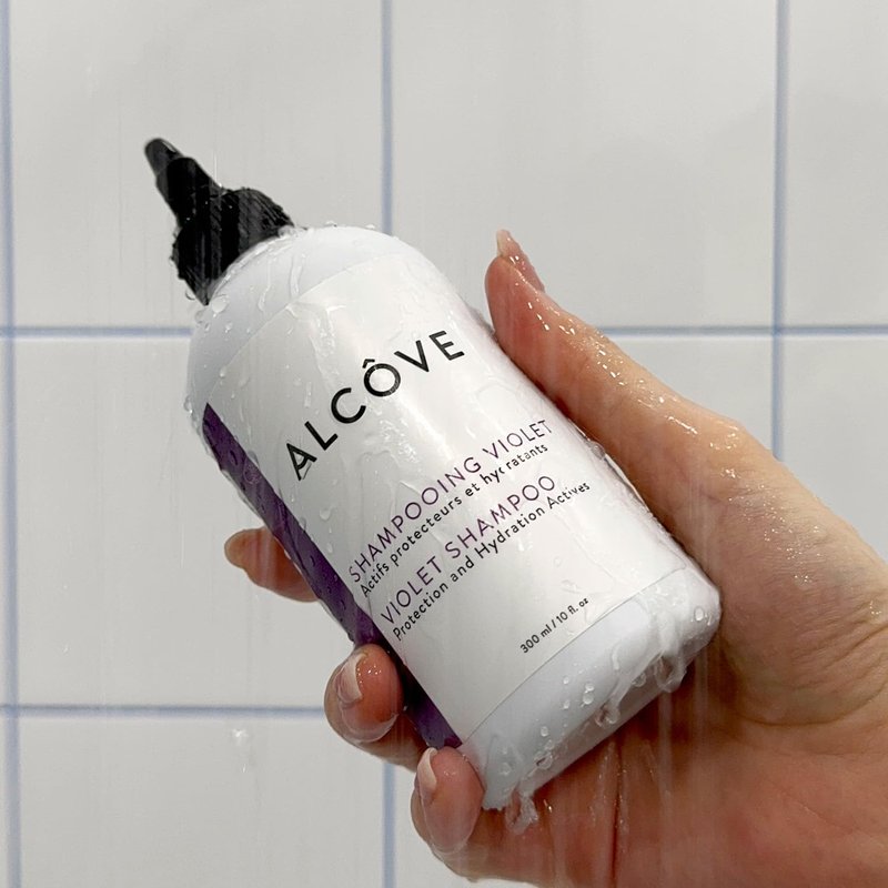 Alcôve Violet Shampoo & Conditioner Duo | Sulfate-Free for Blonde & Colored Hair - 10oz - Neutralizes Yellow Tones