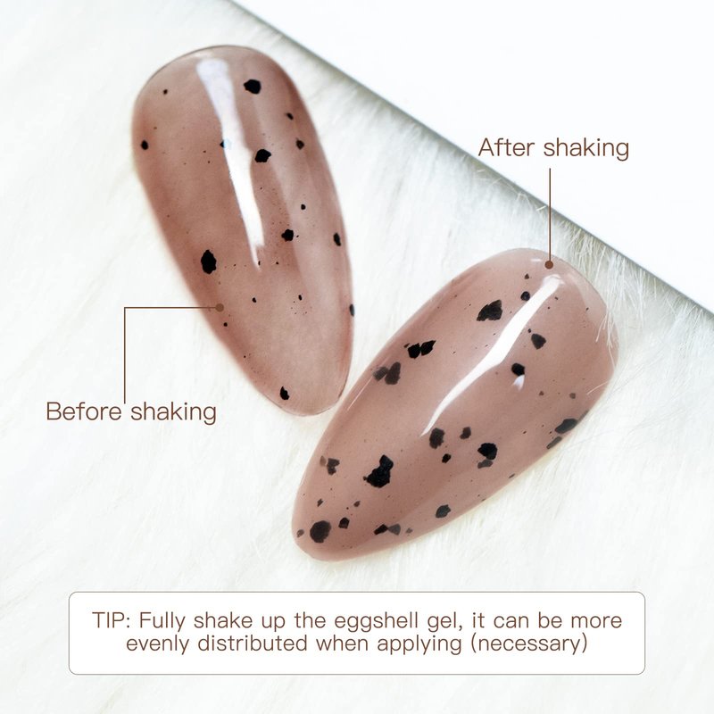 MEET ACROSS Jelly Eggshell Gel Nail Polish Set 6 Colors Pink Green Purple Crackle Gel Polish Summer Macaron Collection Nail Polish UV LED Soak Off Nail Art at Home (Jelly Eggshell)