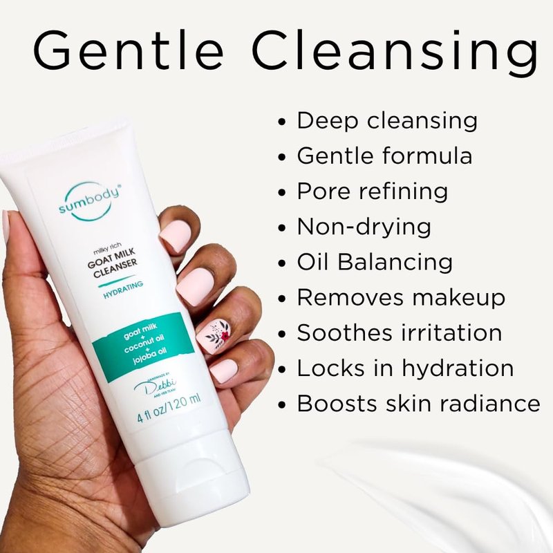 Goat Milk Face Wash for Sensitive Skin - Organic, Cruelty-Free Cleanser with AHAs & Vitamins | 4oz