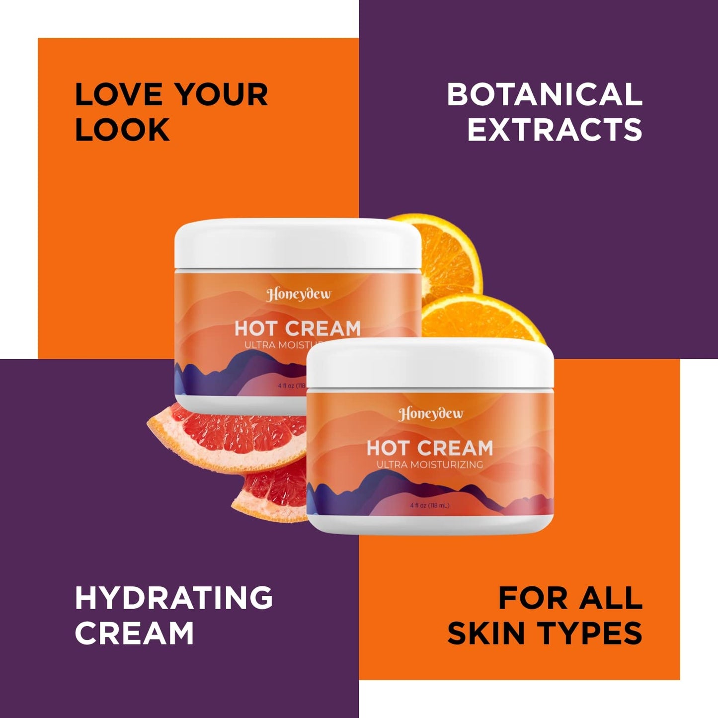 Anti Cellulite Cream and Massage Oil - Skin Firming Hot Cream Pack of 2 and Cellulite Oil for Men and Women with Essential Oils - Advanced Cellulite Massage Oil and Cream for Thighs and Butt