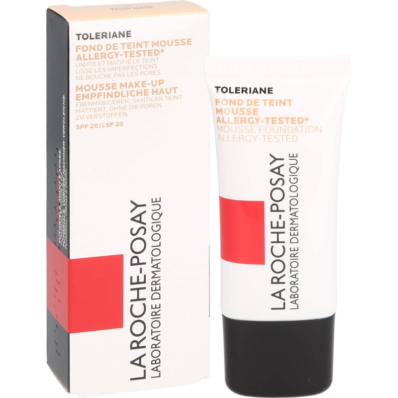 La Roche-Posay Toleriane Teint Mattifying Mousse Foundation, Light Beige, 1 Fl. Oz.