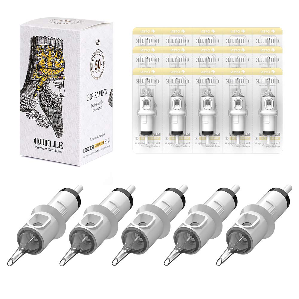 HAWINK 7RL Tattoo Needles Cartridge #12 Standard 7 Round Liner X-Taper 50PCS with Membrane Professional Disposable EN05S-50-1207RL