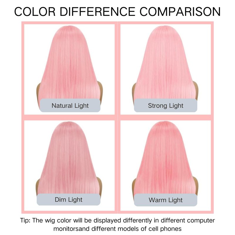 Kmzbasg Light Pink Lace Front Wig for Women Pre-Plucked Pre Cut Glueless Long Straight Layered Synthetic Ready to Wear Wig 4x6 HD Lace for Girls Party Cosplay and Daily Use 26 Inch
