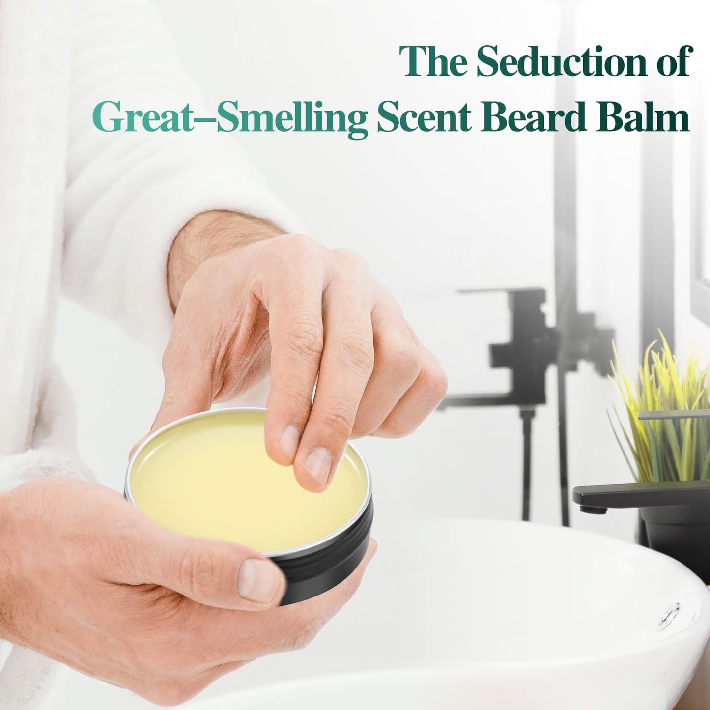 Beard Balm，2X Concentration Biotin Beard Balm for Men (2 oz) - Natural Mens Beard Oil with Castor Oil，Argan Oil, Jojoba Oil and Vitamin,Thickening for Beard，Beard Growth Softener (Cedarwood)