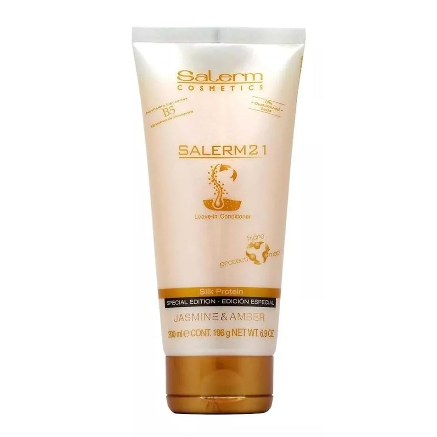 Salerm 21 Leave-In Mask & Conditioner - Jasmine & Amber - Anti-Frizz, Deep Hydration - 200 ml