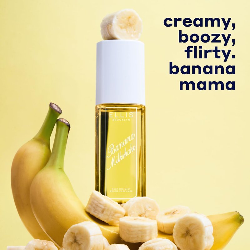 Ellis Brooklyn Banana Milkshake Perfume Mist - Sweet Gourmand Fragrance with Banana Milk & Vanilla | 90ml/3 fl oz