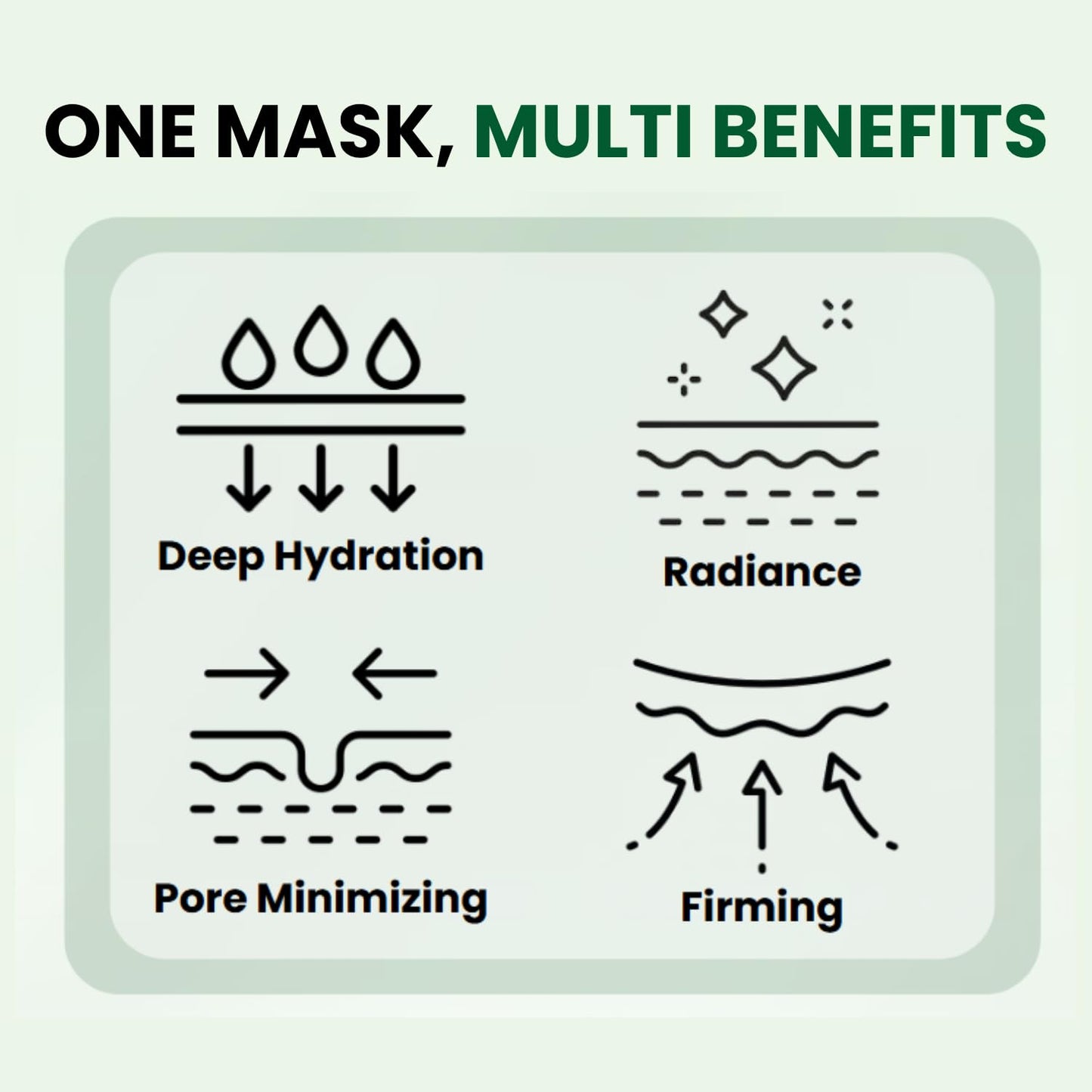 Oh My Pure VeganMucin Lifting Hydrogel Korean Face Mask 3 EA, Improves Skin Texture, Glowing Skin, Made in Korea