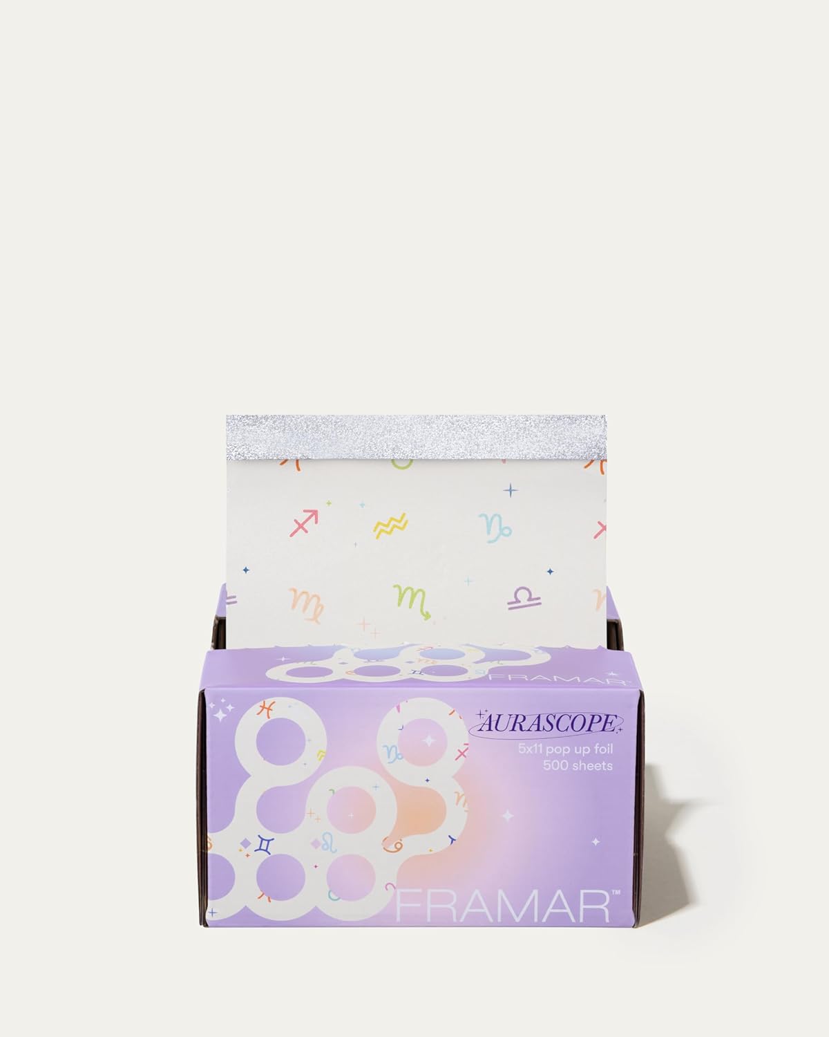 Framar Hair Foils For Highlighting 500 sheets - 5x11" - Pre-cut - Pre-Folded Foil - Aurascope Pattern