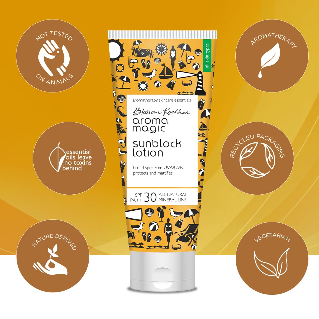 Aroma Magic SPF 30 Sunscreen Lotion - Broad Spectrum UVA/UVB Protection | Non-Nano Zinc Oxide | 3.38 Fl Oz