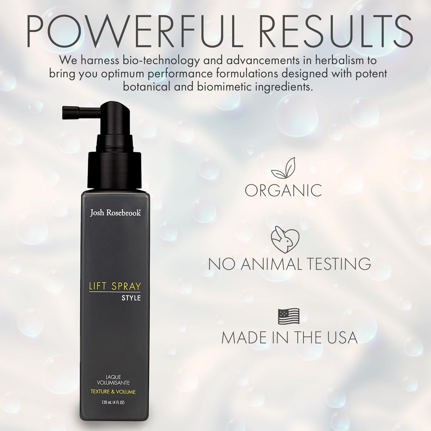 Josh Rosebrook Lift Spray - Volumizing Root Lifter for Fine Hair 4oz