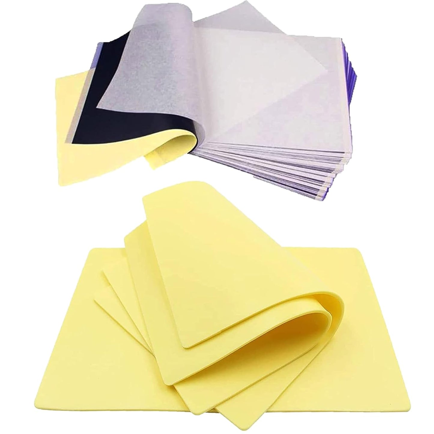 3MM Tattoo Fake Skin - 4PCS with 50PCS Tattoo Transfer Stencil Paper for Realistic Designs