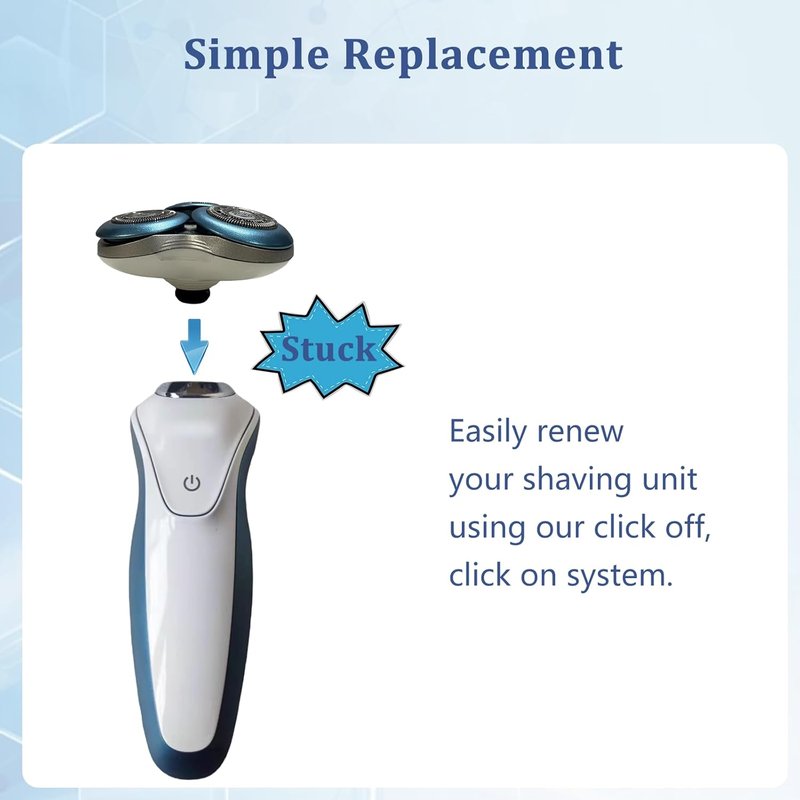 Philips Norelco OneBlade Replacement Heads - Compatible with S9000, 8000, 7000 Series | Blue