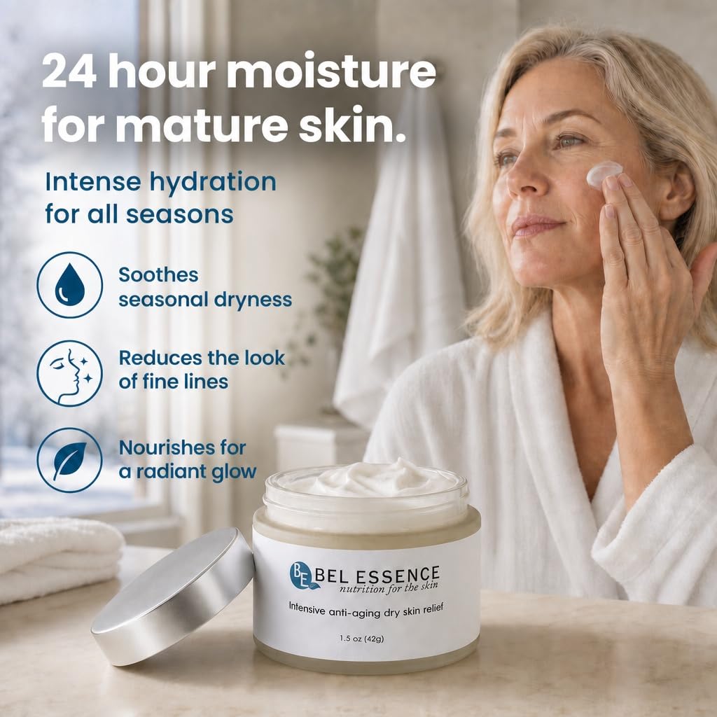 Bel Essence Anti-Aging Face Moisturizer - Natural Face Cream for Dry Skin