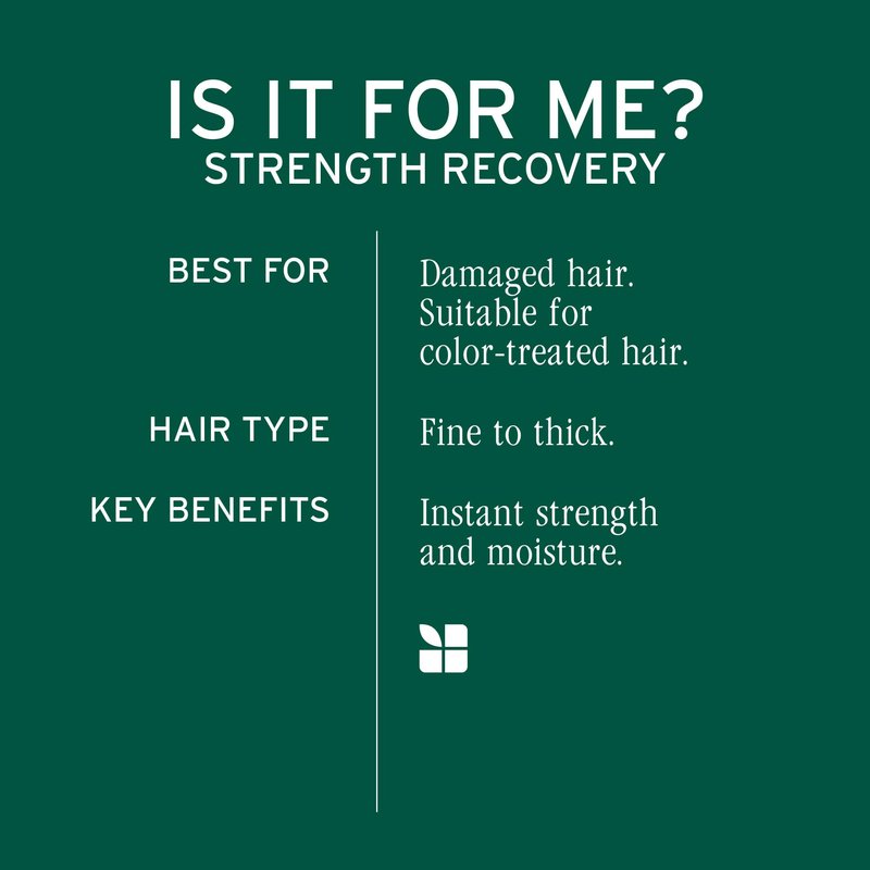 Biolage Strength Recovery Conditioner - Moisturizes & Strengthens Damaged Hair, Softness & Shine, Olive Squalane & Vegan Proteins, Paraben-Free, Vegan, 1.7 Fl Oz
