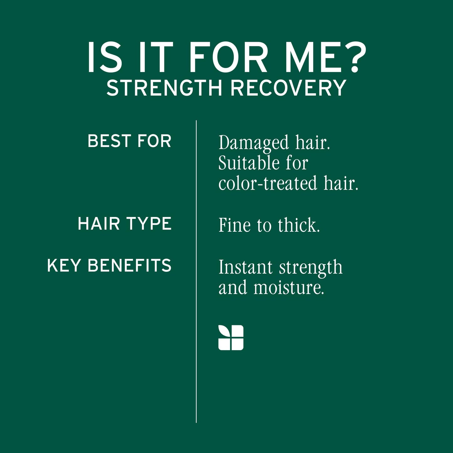 Biolage Strength Recovery Conditioner - Moisturizes & Strengthens Damaged Hair, Softness & Shine, Olive Squalane & Vegan Proteins, Paraben-Free, Vegan