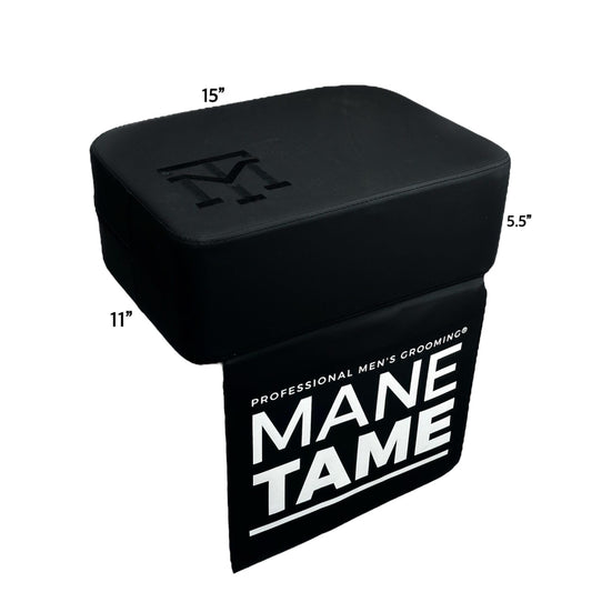 Mane TAME Highly Durable Professional Booster Seat for Barbers, 5.5" in Height and Thickness - Black