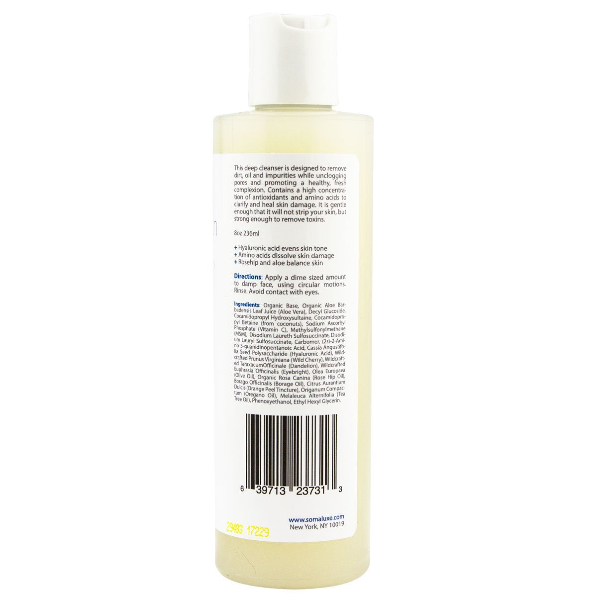 Hyaluronic Acid Face Wash with Vitamin C - Anti-Aging Daily Cleanser for All Skin Types | 8oz