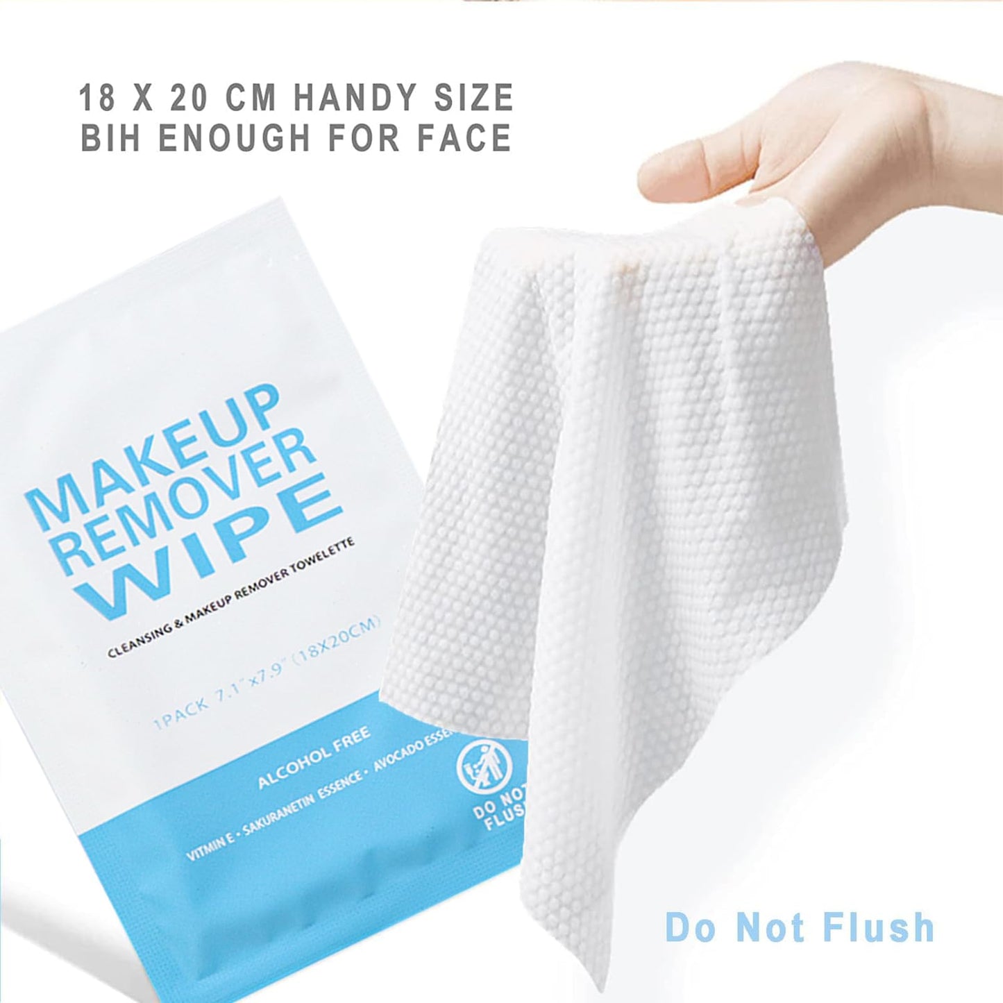 Makeup Remover Wet Wipes Individually Wrapped, 200 Pack, Clean Face Quickly, Wet Wipes Bulk for Makeup, Perfect for Travel, Hotel, Large Parties