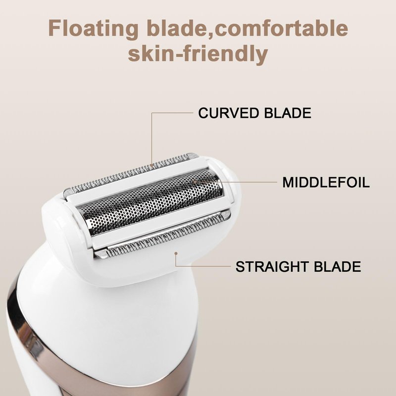 Epilator for Women,Cordless Epilators Hair Removal,Women Shaver for Leg,Armpit,Arm Trimmer,Shave& Epilate,Wide Head for Fast Epilation,Wet & Dry,2 Speeds