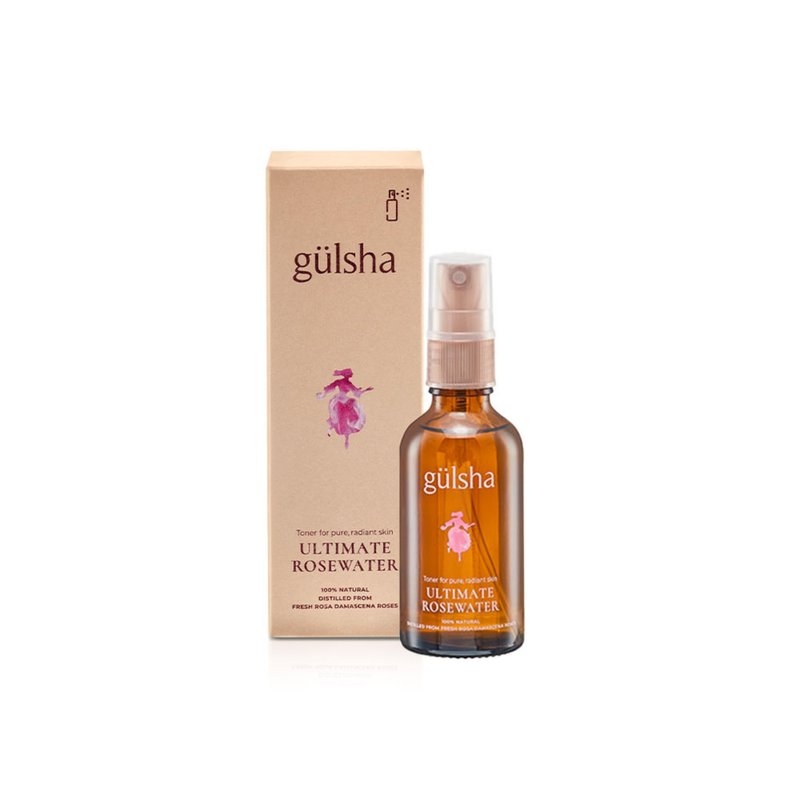 GULSHA ULTIMATE ROSEWATER, Natural Rosa Damascena Flower Water, Cleanses, Nourishes and Tones Skin, Restores Radiance to Your Skin, Free from Chemicals, 100% Natural Glow Rose Essence, 200ml/6.76fl oz