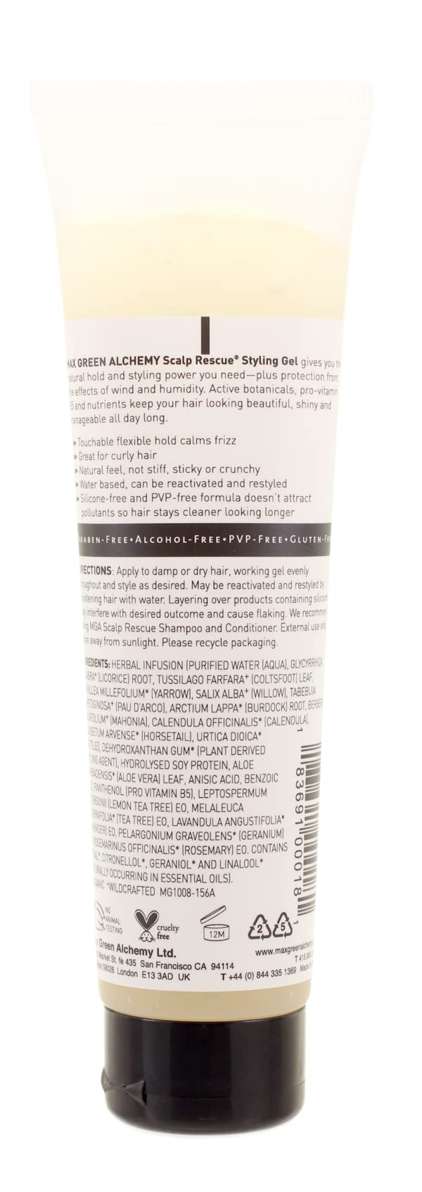 Scalp Rescue Styling Gel, Organic Unisex Formula Controls Frizz and Fly Away Hair, Curly Hair Community Favorite Gives Flexible Natural Hold, Fights Humidity, Alcohol Free & Water Based