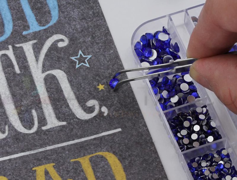 Blue Sapphire Flat Back Glass Rhinestones - 2100+ Crystals for Nail Art | 6 Sizes (1.4mm - 4.8mm)