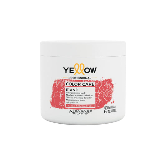 ALFAPARF MILANO Yellow Professional Color care Mask 500ml – Color-Safe Deep Conditioning Treatment for Vibrant, Healthy Hair, Prevents Fading & Enhances Color-Treated, Bleached, and Damaged Hair