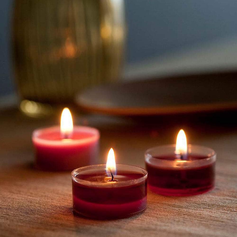 Morning Breeze Scented Tealights - Spaas 24 Clear Cup Candles, 4.5 Hour Burn Time