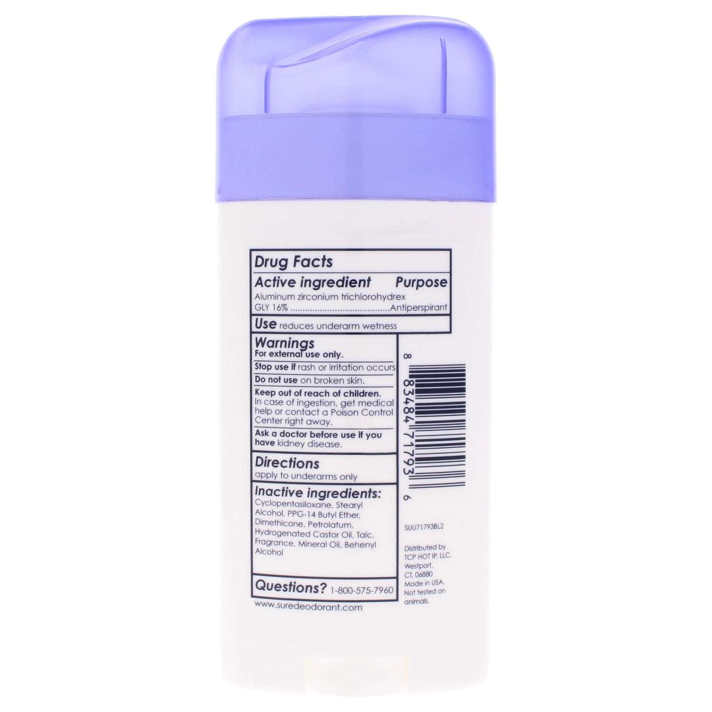 Sure Deodorant 2.7 Ounce Original Solid Regular (Pack of 6)