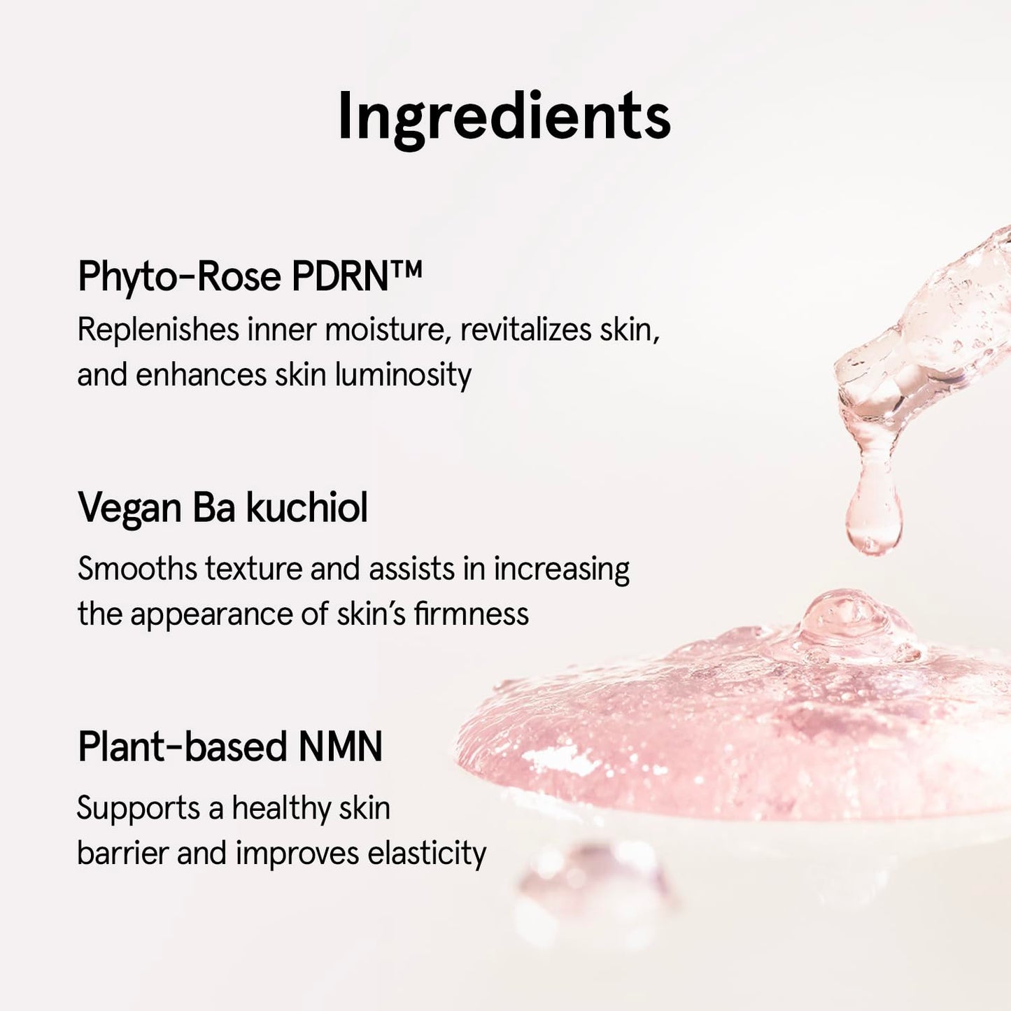 ONE THING PDRN Bakuchiol Serum, Daily Moisturizing Face Serum for Plump and Smooth Skin, Inner Moisture, Hydrating, Revitalizing 1.69 fl oz
