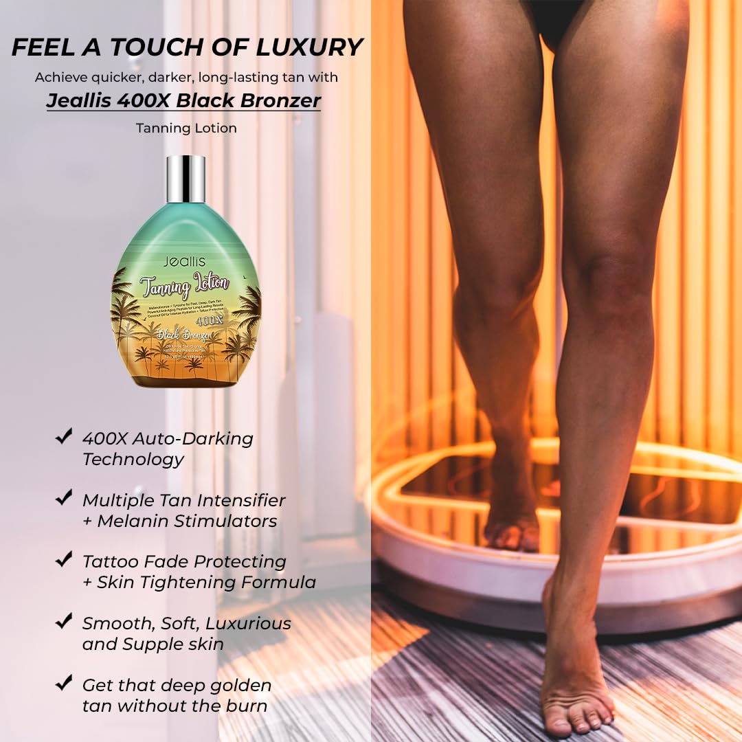 Extreme Dark Tanning Lotion - Indoor & Outdoor Bronzer with Tattoo Protection | DHA Free, 13.5oz