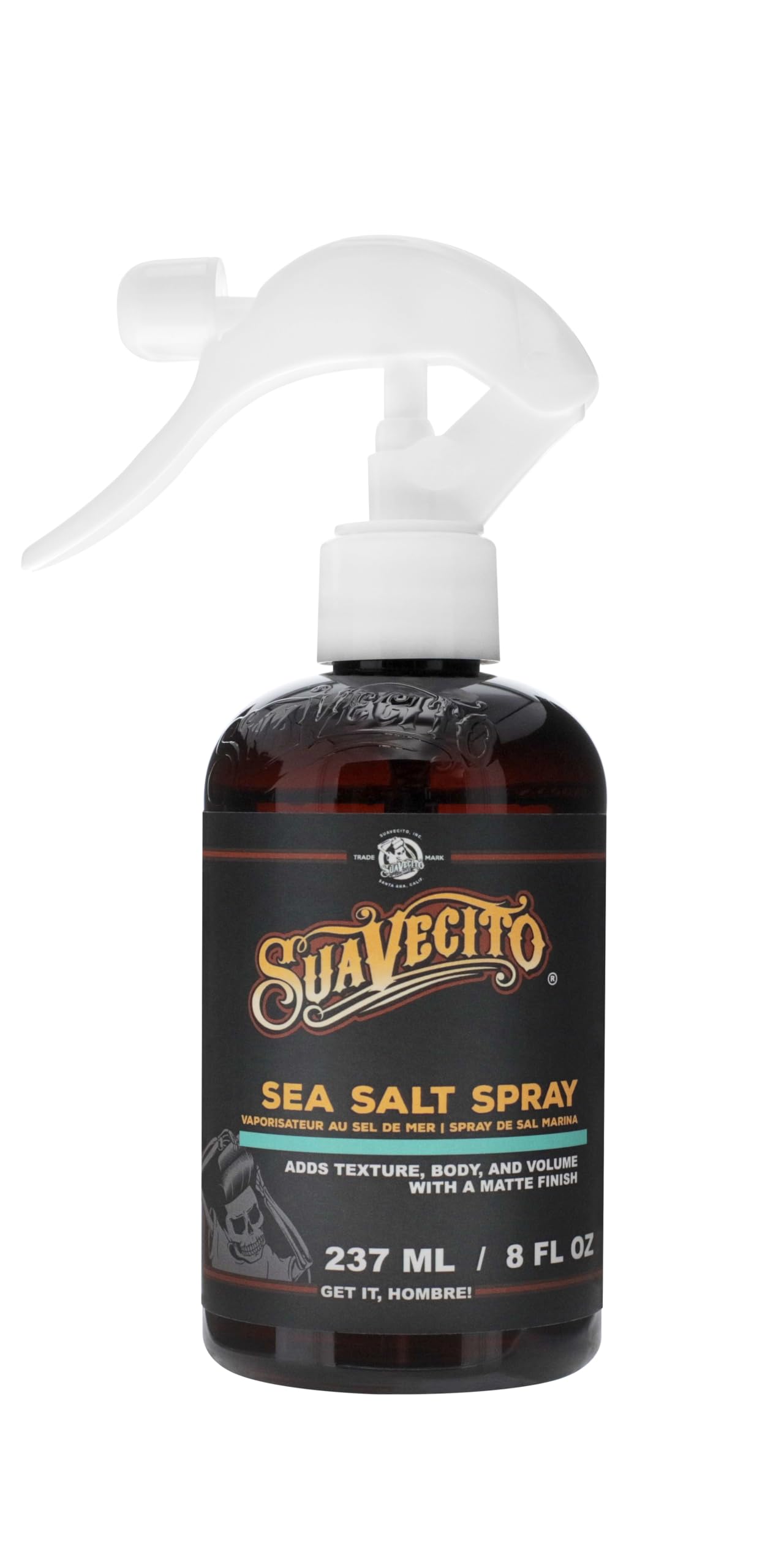 Suavecito Sea Salt Spray - Natural Hair Volume and Texture with Light Flexible Hold for Men, Alcohol & Paraben-Free, 8 oz