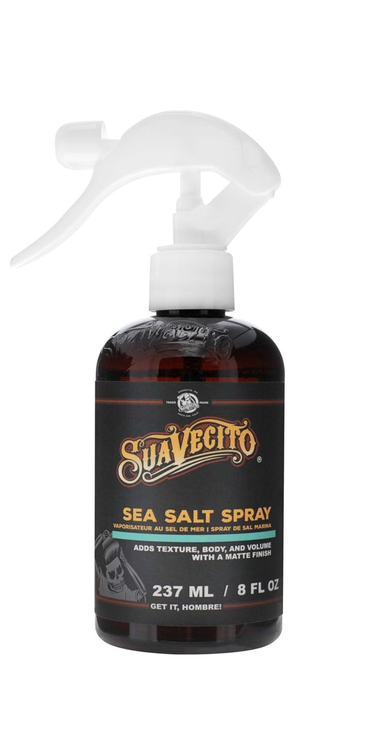Suavecito Sea Salt Spray - Natural Hair Volume and Texture with Light Flexible Hold for Men, Alcohol & Paraben-Free, 8 oz