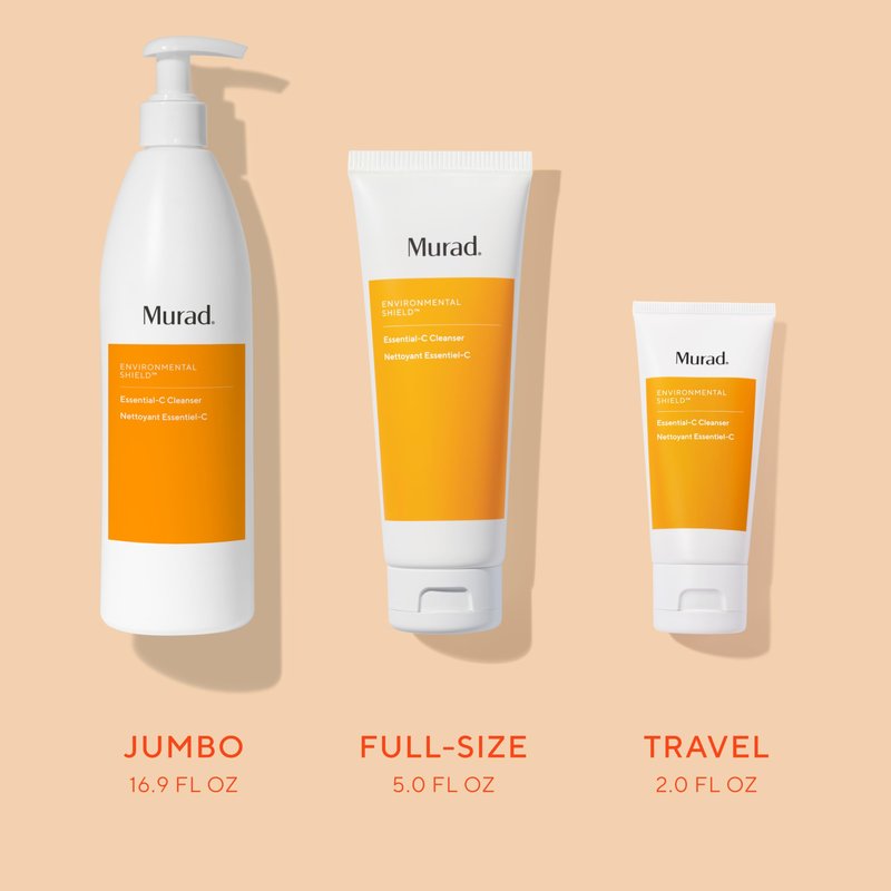 Murad Essential-C Facial Cleanser - Foaming Gel Face Wash- Vitamin & Antioxidant Rich Treatment Backed by Science, 2 Fl Oz