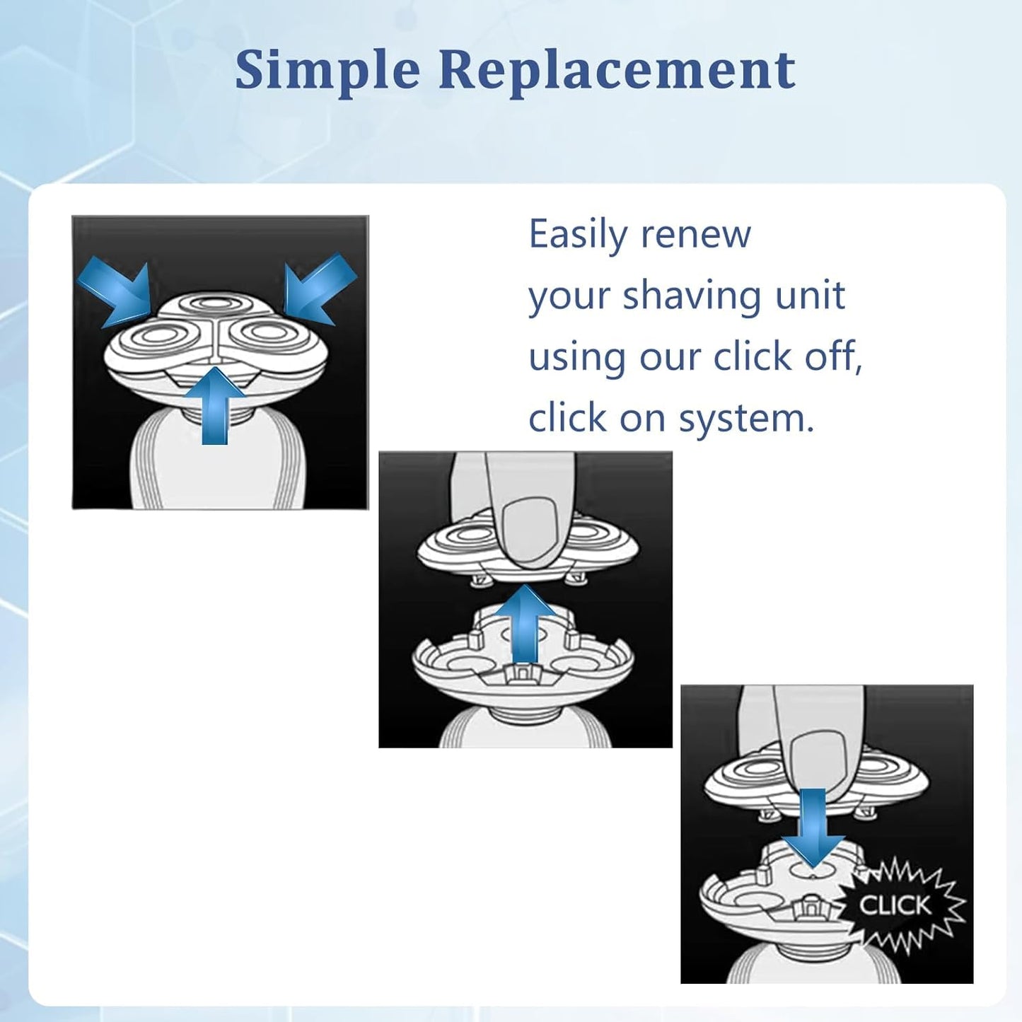 Replacement Shaver Head SH98/72 Compatible with Phillips Norelco SH98 Series SP9811 SP9851 SP9781 SP9880 SP9863 SP9861 SP9860 (1P)