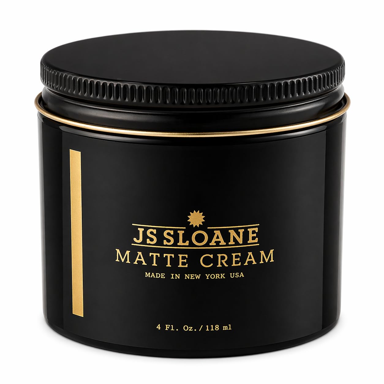JS Sloane Matte Cream for Men – Water-Soluble Hair Styling Cream, Natural Matte Finish, Light to Medium Hold, Texturizing Grooming Product, Non-Greasy, Made in USA (4 oz)