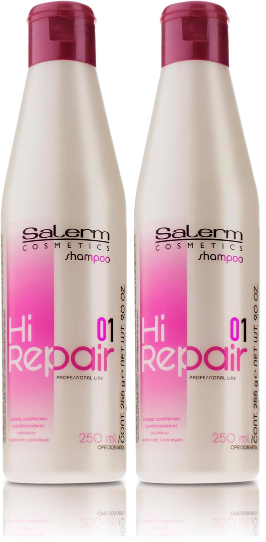 Salerm Cosmetics 01 Hi Repair Shampoo, 9 Ounce (Pack of 2)